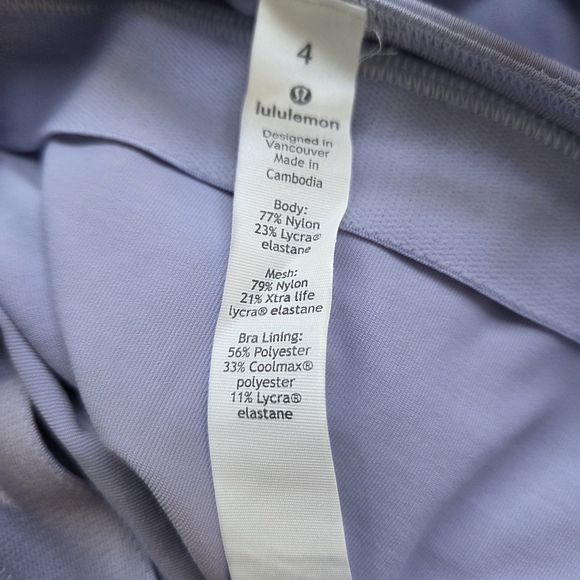 lululemon‎ athletica Light Purple Tank Top Size 4 - Picture 6 of 6